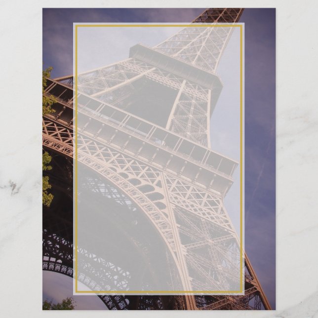 Papier Paris Tour Eiffel Photo emblématique (Devant)