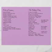 Papier Paris Twinkles Wedding Program (Dos)