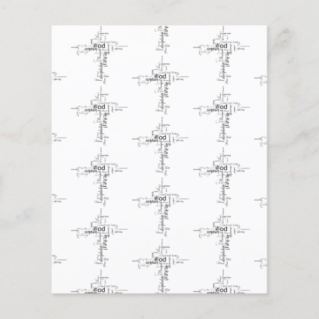 Papier Paroles chrétiennes croix (Devant)