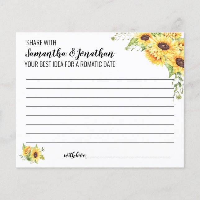 Papier Partager date idée nuptiale douche anglais espagno (Devant)