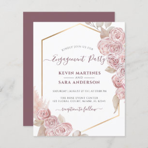 Papier Parti de l'engagement budgétaire Bohemian rose Flo