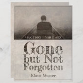 Papier Parti, mais pas oublié - Vintage (Devant / Derrière)