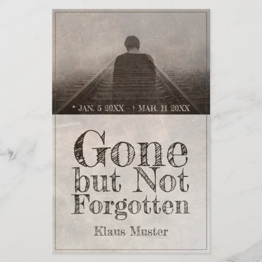 Papier Parti, mais pas oublié - Vintage (Devant)