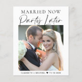 Papier Parti Marié Maintenant Plus Tard Photo Mariage (Devant)