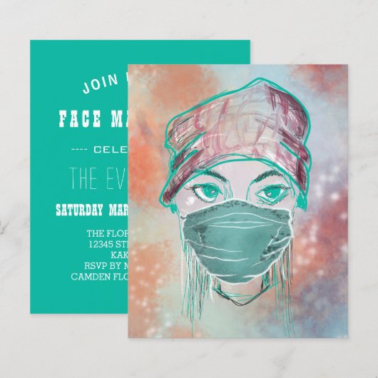 Papier partie masque (Devant / Derrière)