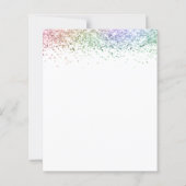 Papier Parties scintillant arc-en-ciel budget Faire-part (Dos)