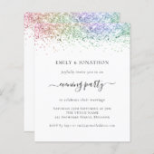 Papier Parties scintillant arc-en-ciel budget Faire-part (Devant / Derrière)