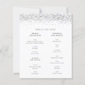 Papier Parties scintillant argent budget Hen Weekend Itin (Dos)