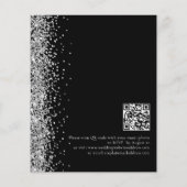 Papier Parties scintillant argent budget Noir QR Code de  (Dos)