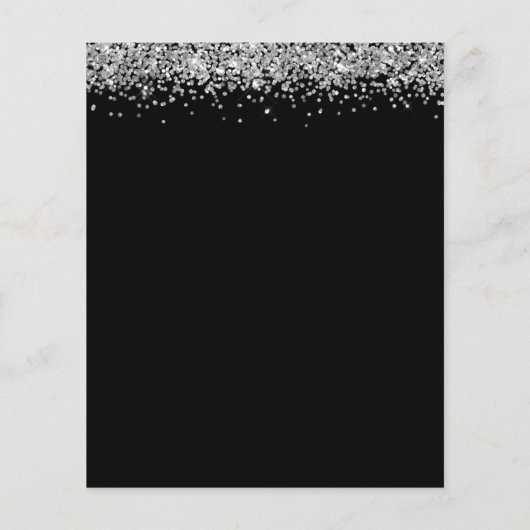 Papier Parties scintillant argent budget Sweet 16 Black I (Dos)