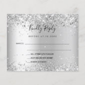 Papier Parties scintillant argent élégant mariage budget (Devant)