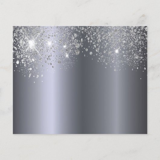 Papier Parties scintillant argent Quinceanera enregistrer (Dos)