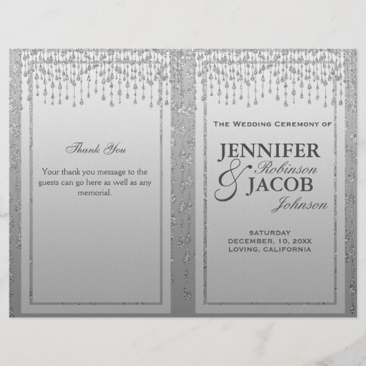 Papier Parties scintillant argentée (Devant)