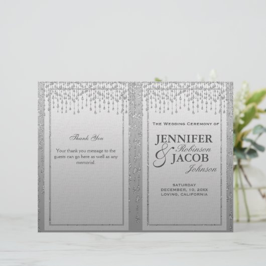 Papier Parties scintillant argentée (Debout devant)