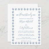 Papier Parties scintillant bleue Dusty Empreintes de patt (Devant / Derrière)