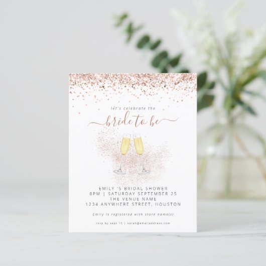 Papier Parties scintillant Budget Champagne Bridal Showba (Debout devant)