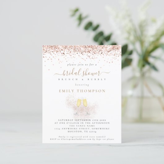 Papier Parties scintillant Budget Champagne Bridal Showba (Debout devant)