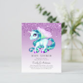 Papier PARTIES SCINTILLANT BUDGET Invitation Unicorn Baby (Debout devant)