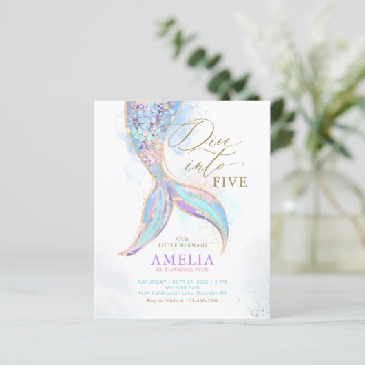 Papier PARTIES SCINTILLANT BUDGET Mermaid Tail Plonger da (Debout devant)