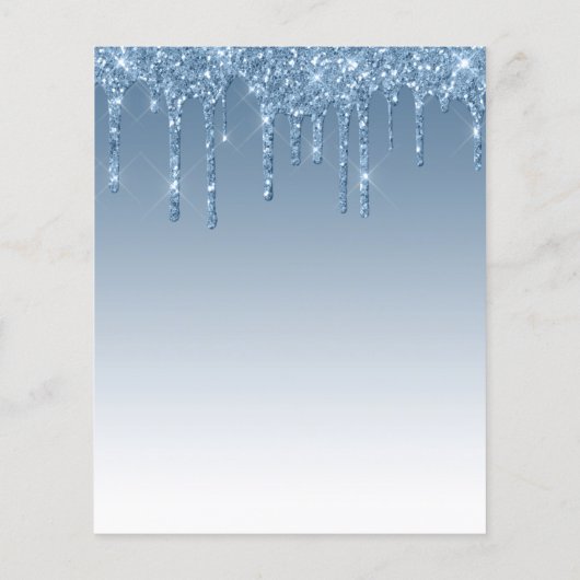 Papier Parties scintillant budgétaire Drip Blue 16th Birt (Dos)