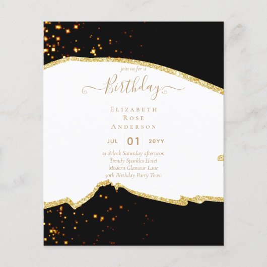 Papier PARTIES SCINTILLANT BUDGÉTAIRE Glam Agate Jolie fi (Devant)