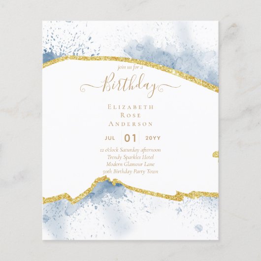 Papier PARTIES SCINTILLANT BUDGÉTAIRE Glam Agate Jolie fi (Devant)