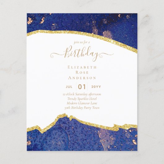 Papier PARTIES SCINTILLANT BUDGÉTAIRE Glam Agate Jolie fi (Devant)