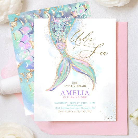 Papier PARTIES SCINTILLANT BUDGÉTAIRE Marche de sirène so