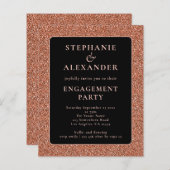Papier Parties scintillant budgétaire Rose Gold Black Eng (Devant / Derrière)