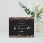 Papier Parties scintillant budgétaire Rose Gold Bridesmai (Debout devant)