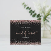 Papier Parties scintillant Budgétaire Rose Gold Maid Of H (Debout devant)