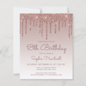 Papier Parties scintillant budgétaire Rose goutte or 18e  (Devant)