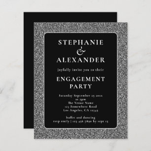 Papier Parties scintillant budgétaire Silver Black Engage