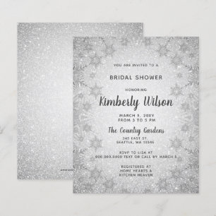 Papier Parties scintillant budgétaire Snowflakes Invitati