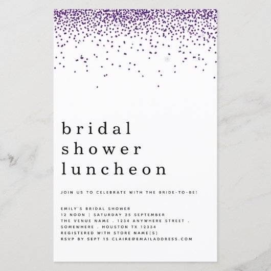 Papier Parties scintillant budgétaire  violet Fête des ma (Devant)