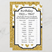 Papier Parties scintillant coeur Anniversaire ce ou ce je (Devant / Derrière)