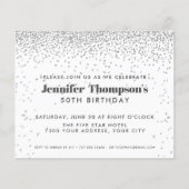 Papier Parties scintillant Confetti en argent moderne 50e (Devant)