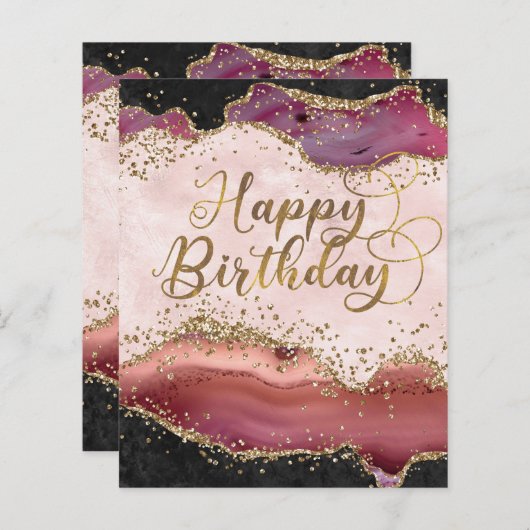 Papier Parties scintillant d'âge rose et or (Devant / Derrière)