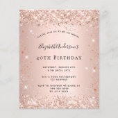 Papier Parties scintillant d'anniversaire budget blush ro (Devant)