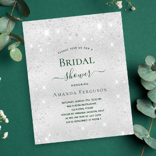 Papier Parties scintillant d'argent de la douche nuptiale