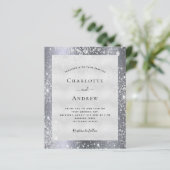 Papier Parties scintillant d'argent élégante invitation d (Debout devant)