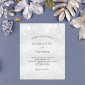 Papier Parties scintillant d'argent mariage élégant