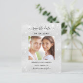Papier Parties scintillant d'argent mariage photo Enregis (Debout devant)