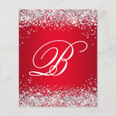 Papier Parties scintillant d'argent Rouge Ombre 50e anniv (Dos)