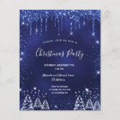 Papier Parties scintillant de Noël bleu (Devant)