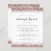 Papier Parties scintillant de Rose budget Répétition blan (Devant / Derrière)