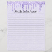 Papier Parties scintillant de séchage à doublure violet s (Devant)