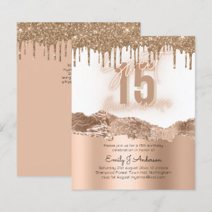 Papier Parties scintillant d'huile d'or budget Quinceaner