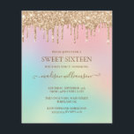 Papier Parties scintillant d'or à coulée budgétaire et su<br><div class="desc">Conception d'invitation Gold Parties scintillant Party.Le modèle est configuré de sorte que tout ce que vous avez à faire est d'ajouter vos détails de fête à. Des articles de papeterie et des articles de fête correspondants sont également disponibles.</div>