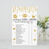 Papier Parties scintillant d'or Anniversaire Jamais ou ja (Debout devant)